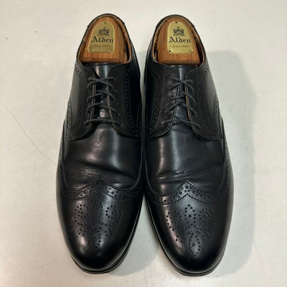 EXCELLENT Rancourt & Co. x Cole Haan Black Wingtip Derby Made in Maine, USA 10 - Picture 1 of 12